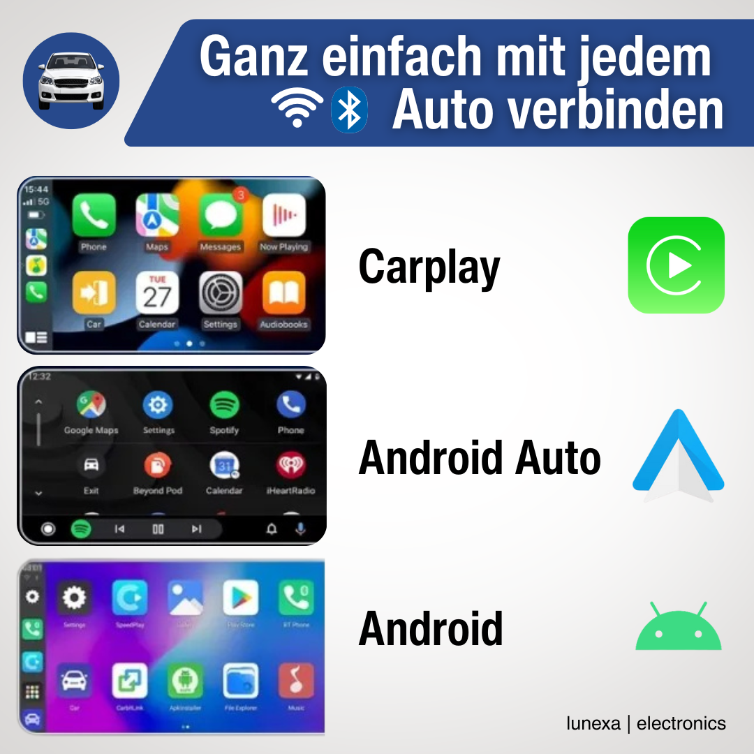 Auto-SmartBox – CarPlay / Android Auto + YouTube, Netflix & mehr