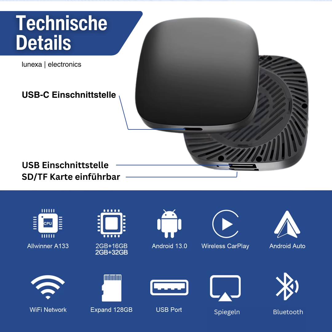 Auto-SmartBox – CarPlay / Android Auto + YouTube, Netflix & mehr
