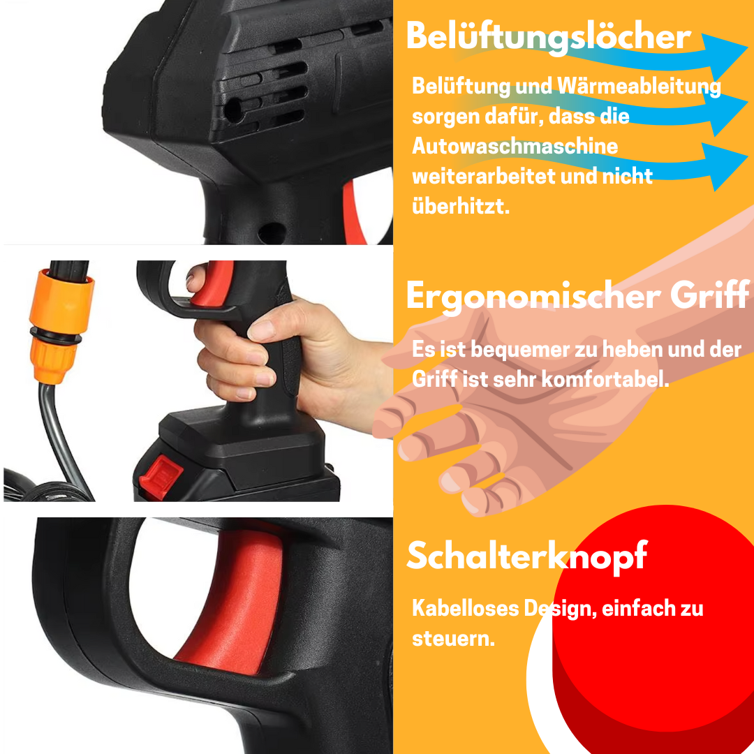 WASSERBLAST - Hochdruckreiniger 1500W & 18V Batterie
