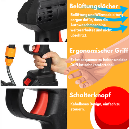 WASSERBLAST - Hochdruckreiniger 1500W & 18V Batterie