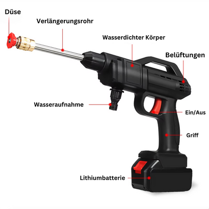 WASSERBLAST - Hochdruckreiniger 1500W & 18V Batterie