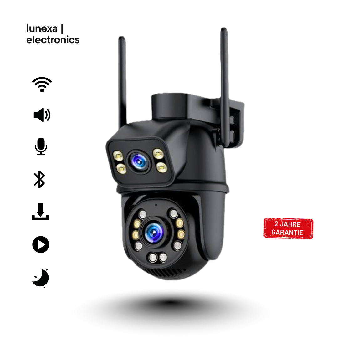 NachtEule PRO | Sicherheitskamera mit App-Steuerung | WLAN, Nachtsicht & Bewegungsmelder